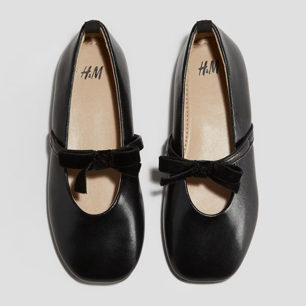 H&M Kids Black Dress Shoes with Bow